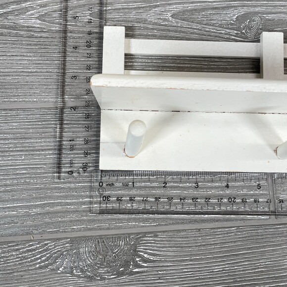 Vintage Peaches N Cream Cow Mug Rack Hook Shelf Modern Farmhouse Country Decor - Picture 8 of 10